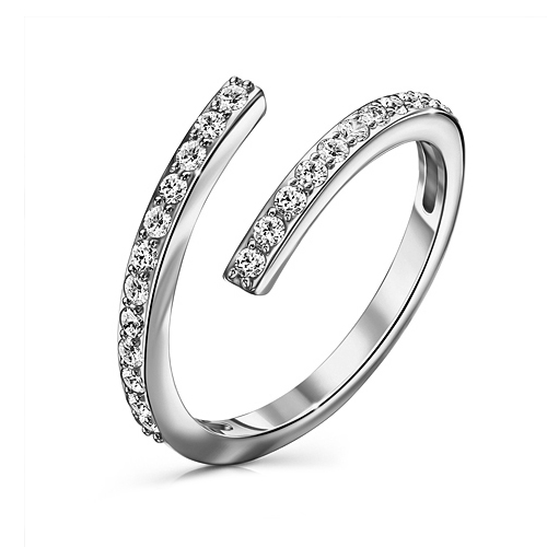 Серебряное кольцо с фианитом