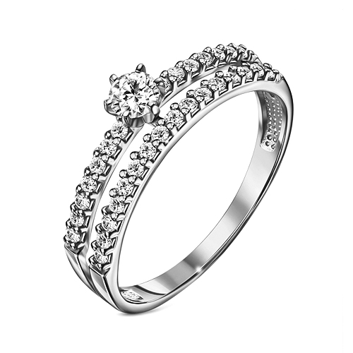 Серебряное кольцо с фианитом