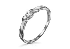 Серебряное кольцо с фианитом