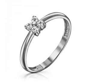 Серебряное кольцо с фианитом