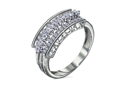 Серебряное кольцо с фианитом
