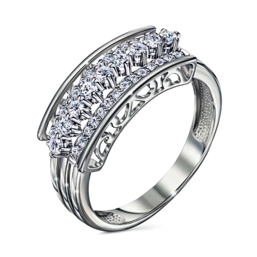 Серебряное кольцо с фианитом