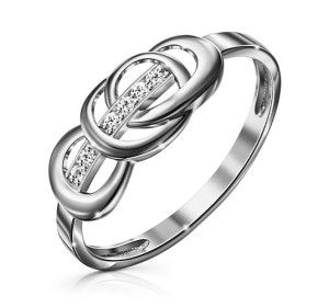 Серебряное кольцо с фианитом