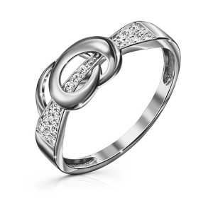Серебряное кольцо с фианитом