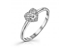 Серебряное кольцо с фианитом