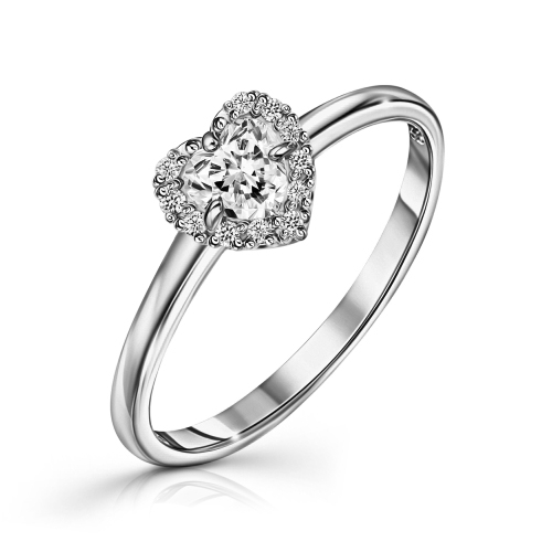 Серебряное кольцо с фианитом