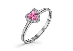 Серебряное кольцо с фианитом