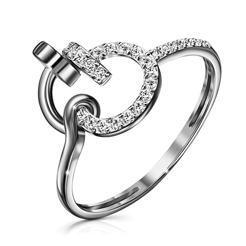 Серебряное кольцо с фианитом