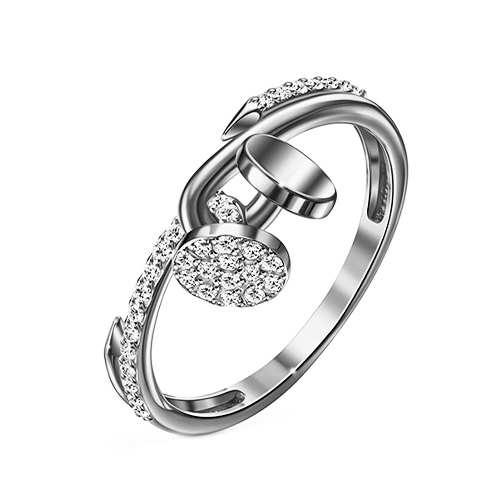 Серебряное кольцо с фианитом