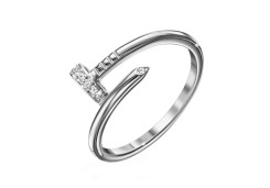 Серебряное кольцо с фианитом