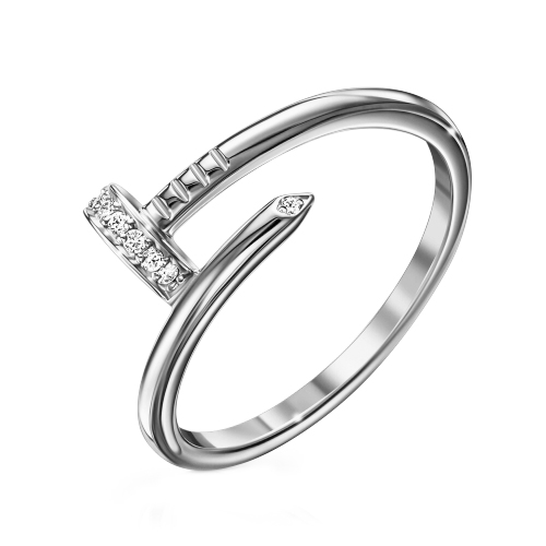 Серебряное кольцо с фианитом