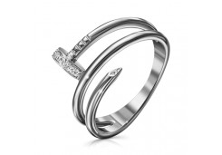 Серебряное кольцо с фианитом