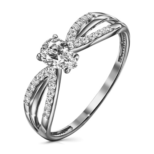 Серебряное кольцо с фианитом