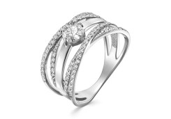 Серебряное кольцо с фианитом