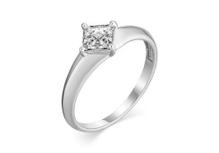 Серебряное кольцо с фианитом