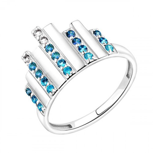Серебряное кольцо с фианитом