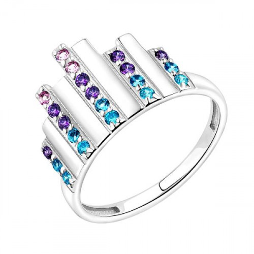 Серебряное кольцо с фианитом