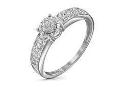Серебряное кольцо с фианитом