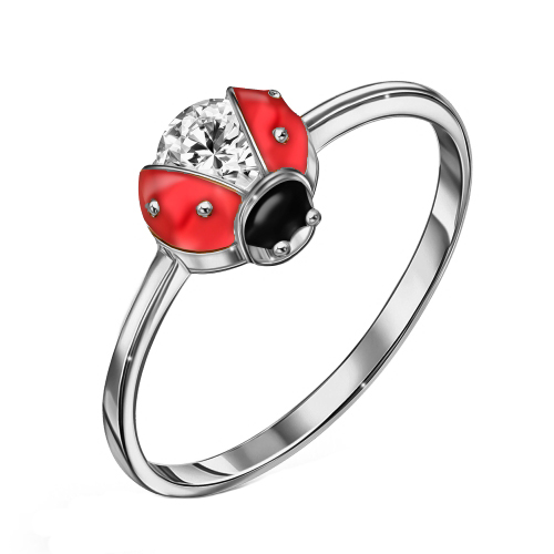 Серебряное кольцо с эмалью