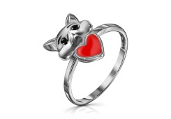 Серебряное кольцо с эмалью