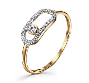 Серебряное кольцо с фианитом