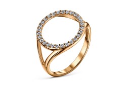 Серебряное кольцо с фианитом