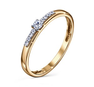 Серебряное кольцо с фианитом