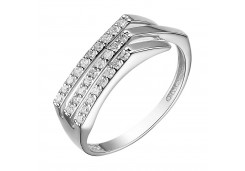 Кольцо из белого золота с бриллиантом