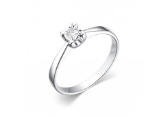 Кольцо из белого золота с бриллиантом