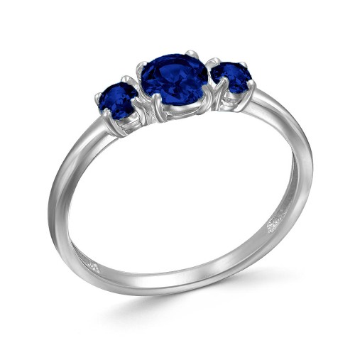 Кольцо из белого золота с сапфиром