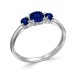 Кольцо из белого золота с сапфиром