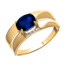 Золотое кольцо с сапфиром
