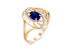 Золотое кольцо с сапфиром