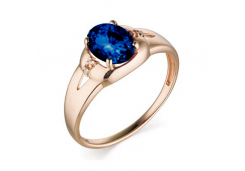 Золотое кольцо с сапфиром