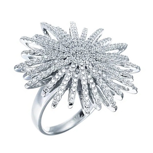 Серебряное кольцо с фианитом