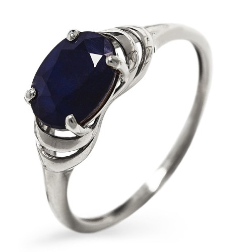 Серебряное кольцо с сапфиром