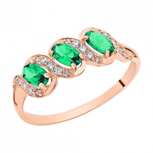 Золотое кольцо с изумрудом