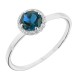 Кольцо из белого золота с лондон топазом