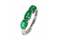 Серебряное кольцо с изумрудом
