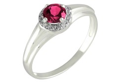 Серебряное кольцо с драгоценными камнями