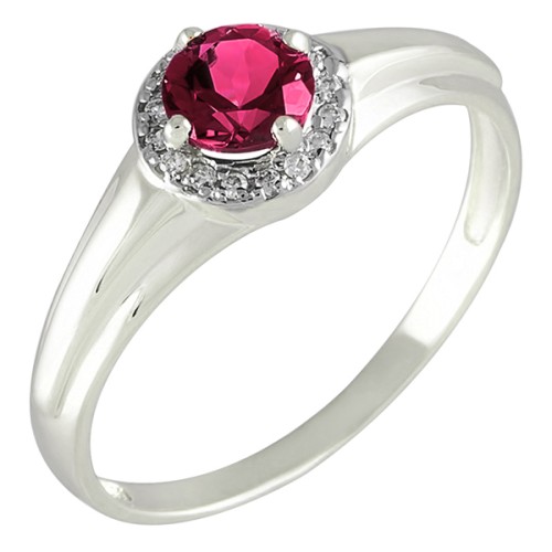 Серебряное кольцо с драгоценными камнями