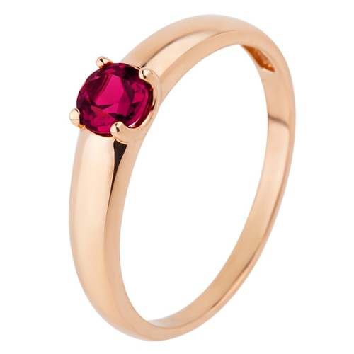 Золотое кольцо с родолитом