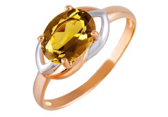 Золотое кольцо с цитрином