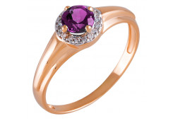Золотое кольцо с аметистом