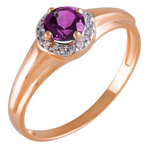 Золотое кольцо с аметистом