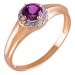 Золотое кольцо с аметистом