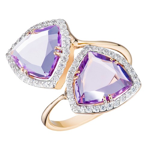 Золотое кольцо с аметистом