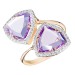 Золотое кольцо с аметистом