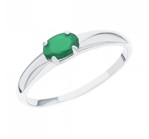 Серебряное кольцо с изумрудом