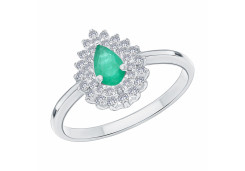 Серебряное кольцо с изумрудом